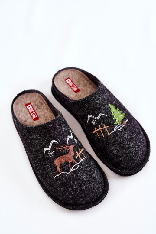 Hausschuhe Big Star KK276018 Schwarz und Beige Hausschuhe Big Star KK276018 Schwarz und Beige