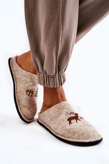 Hausschuhe Big Star KK276016 beige