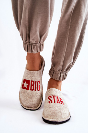 Hausschuhe Big Star KK276021 beige 2