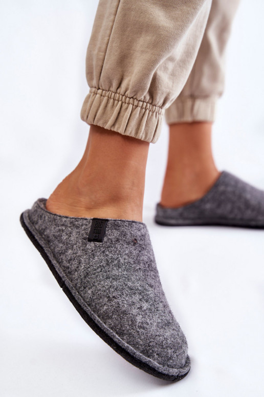 Klassisches Modell Hausschuhe Big Star KK276014 graue Farbe Klassisches Modell Hausschuhe Big Star KK276014 graue Farbe