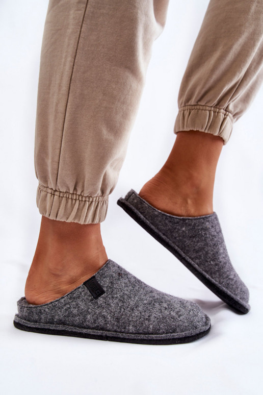 Klassisches Modell Hausschuhe Big Star KK276014 graue Farbe Klassisches Modell Hausschuhe Big Star KK276014 graue Farbe