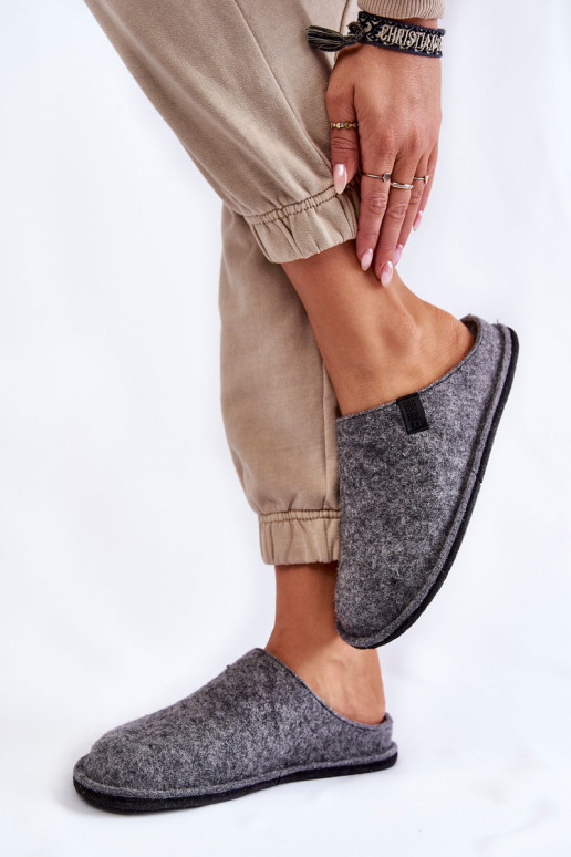 Klassisches Modell Hausschuhe Big Star KK276014 graue Farbe Klassisches Modell Hausschuhe Big Star KK276014 graue Farbe