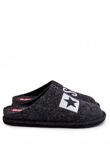Klassische Herrenhausschuhe Big Star KK176003 schwarz 2