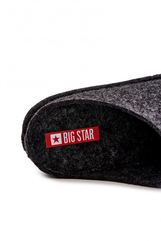 Klassische Herrenhausschuhe Big Star KK176003 schwarz Klassische Herrenhausschuhe Big Star KK176003 schwarz