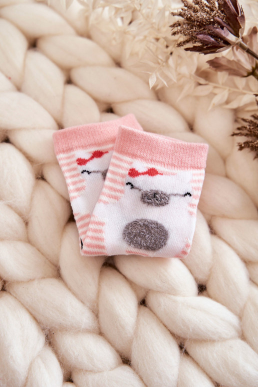 Kindersocken mit Streifen, rosa Farbe Kindersocken mit Streifen, rosa Farbe
