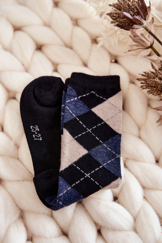 Lange Socken mit Karomuster 5 Stk. Verschiedene Farben Lange Socken mit Karomuster 5 Stk. Verschiedene Farben