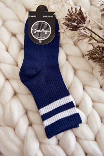 Dunkelblaue Baumwollsocken 2