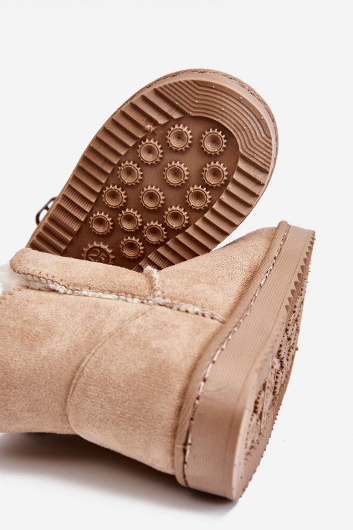 Kinder-Schneestiefel eines widerstandsfähigen Modells, warm, beige Catellie Kinder-Schneestiefel eines widerstandsfähigen Modells, warm, beige Catellie