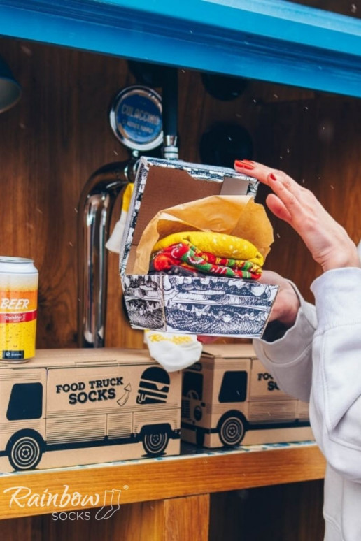 Sockenset Food Truck Socken Box 3 Paar