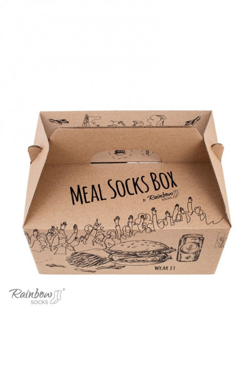 Farbige Socken in einer Box Meal Socks Box Burger 5 Par Farbige Socken in einer Box Meal Socks Box Burger 5 Par