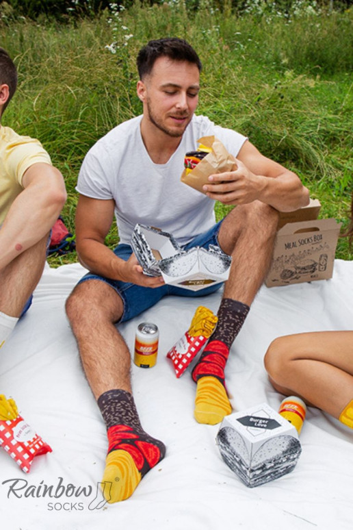 Farbige Socken in einer Box Meal Socks Box Burger 5 Par Farbige Socken in einer Box Meal Socks Box Burger 5 Par