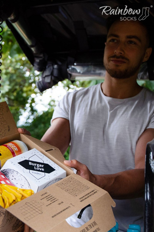 Farbige Socken in einer Box Meal Socks Box Burger 5 Par Farbige Socken in einer Box Meal Socks Box Burger 5 Par