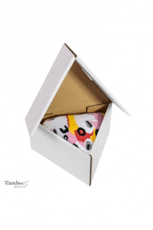 Farbige Socken in einer Box 1 Paar Pizza Farbige Socken in einer Box 1 Paar Pizza