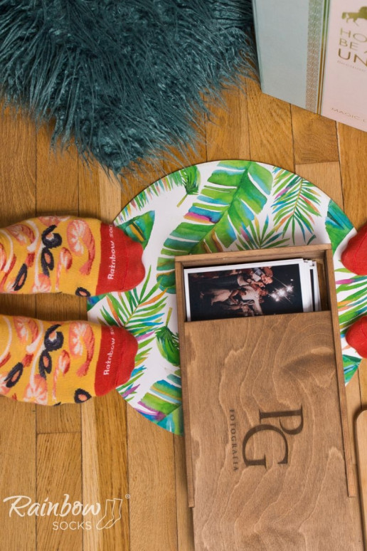 Farbige Socken in einer Box Pizza 4 Paar Farbige Socken in einer Box Pizza 4 Paar