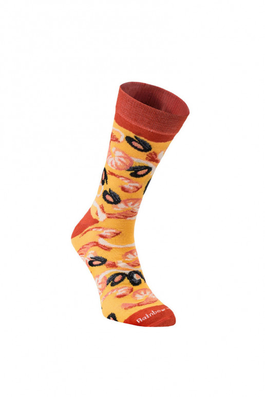 Farbige Socken in einer Box Pizza 4 Paar Farbige Socken in einer Box Pizza 4 Paar