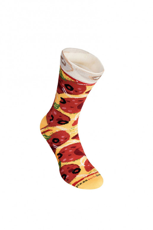 Farbige Socken in einer Box Pizza 4 Paar Farbige Socken in einer Box Pizza 4 Paar