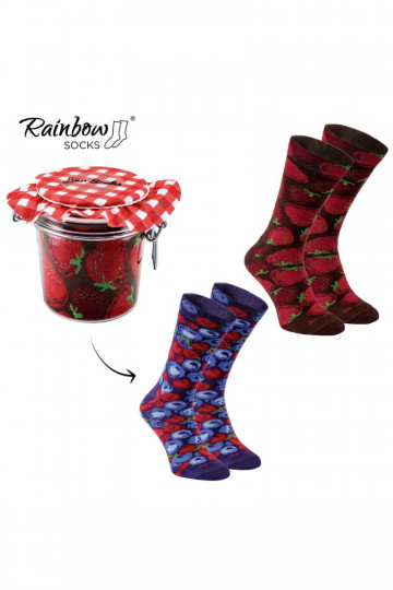 2 Paar farbige Socken in einer Box 2