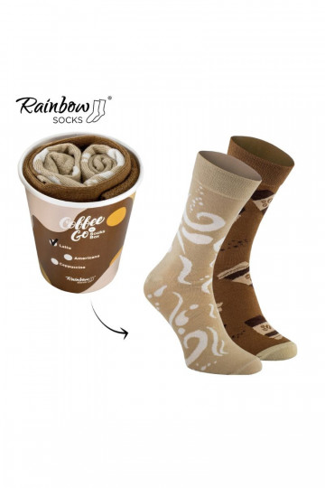Farbige Socken in einer Box Caffe Latte 1 Paar 2