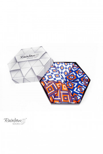 Farbige Socken mit geometrischen Mustern, 3 Paar