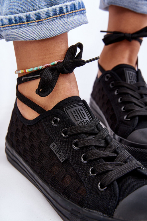 Klassisches Modell flache Schuhe Big Star LL274072 schwarze Farbe Klassisches Modell flache Schuhe Big Star LL274072 schwarze Farbe