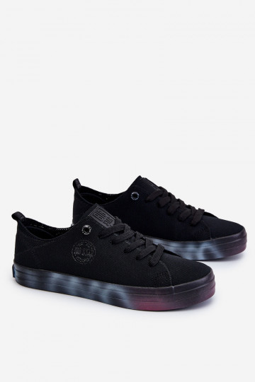 Damenschuhe mit farbigem Plateau Big Star LL274239 schwarz