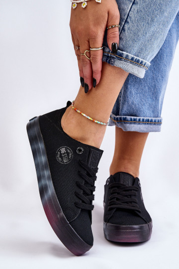 Damenschuhe mit farbigem Plateau Big Star LL274239 schwarz 2