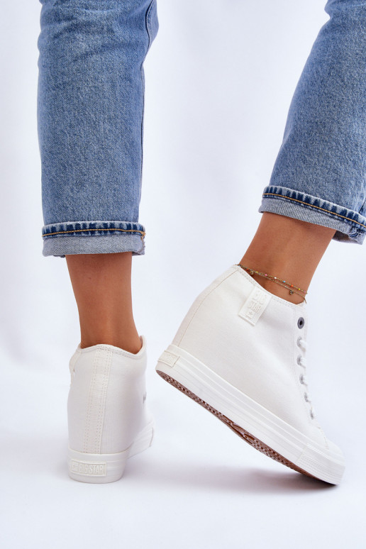 Freizeitschuhe mit Sohle Big Star LL274035 weiße Farbe Freizeitschuhe mit Sohle Big Star LL274035 weiße Farbe