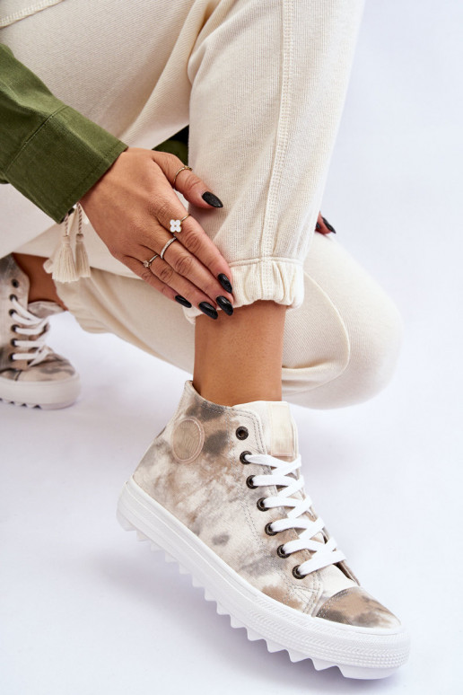 Freizeitschuhe Big Star LL274047 Weiß-grüne Farbe