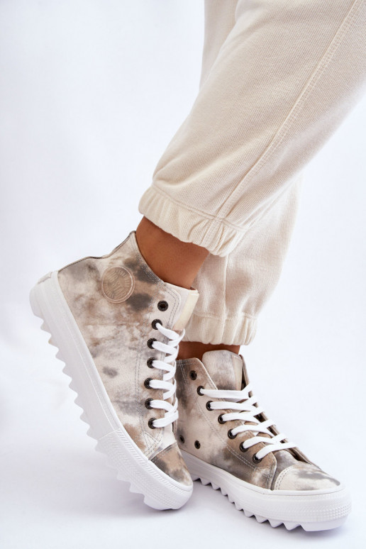 Freizeitschuhe Big Star LL274047 Weiß-grüne Farbe