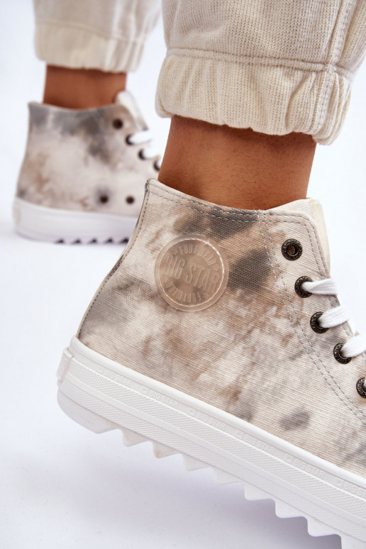 Freizeitschuhe Big Star LL274047 Weiß-grüne Farbe