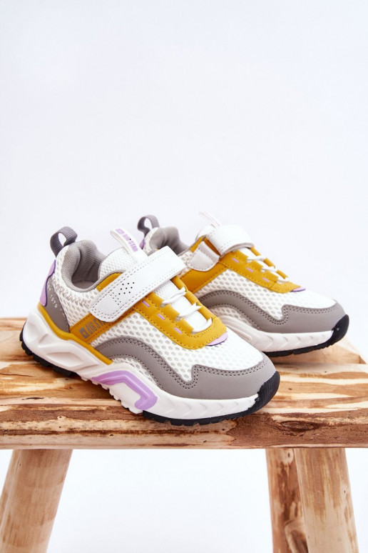 Kinder-Sneaker mit Klebeverschlüssen Big Star JJ374257 Weiß-Gelb Kinder-Sneaker mit Klebeverschlüssen Big Star JJ374257 Weiß-Gelb