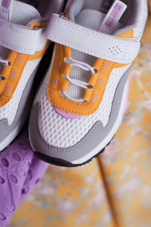 Kinder-Sneaker mit Klebeverschlüssen Big Star JJ374257 Weiß-Gelb