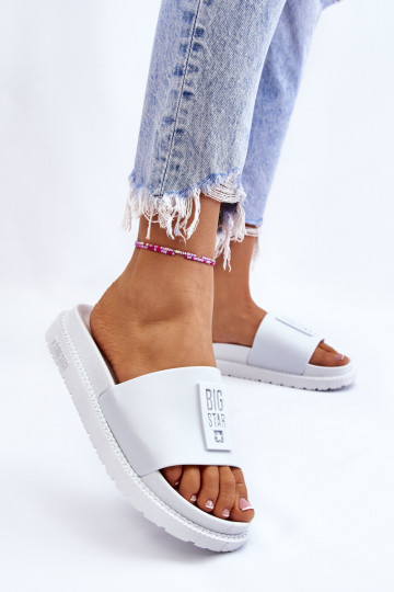 Hausschuhe Big Star LL274428 weiß 2