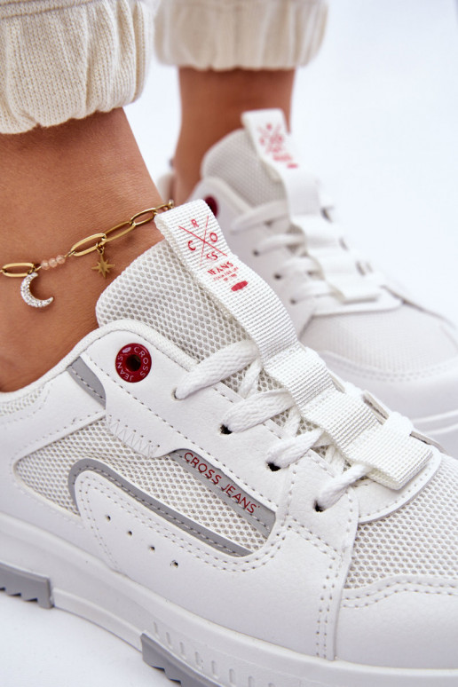 Sneakers Modell Schuhe Cross Jeans LL2R4011C weiße Farbe Sneakers Modell Schuhe Cross Jeans LL2R4011C weiße Farbe