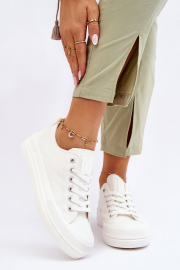 mit Schnürsenkeln Sneakers Big Star LL274968 weiße Farbe 2