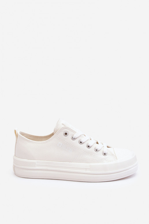 mit Schnürsenkeln Sneakers Big Star LL274968 weiße Farbe