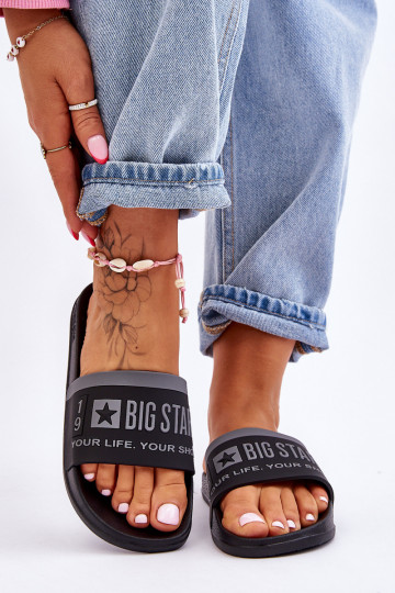 Leichte Hausschuhe Big Star LL274732 schwarz 2