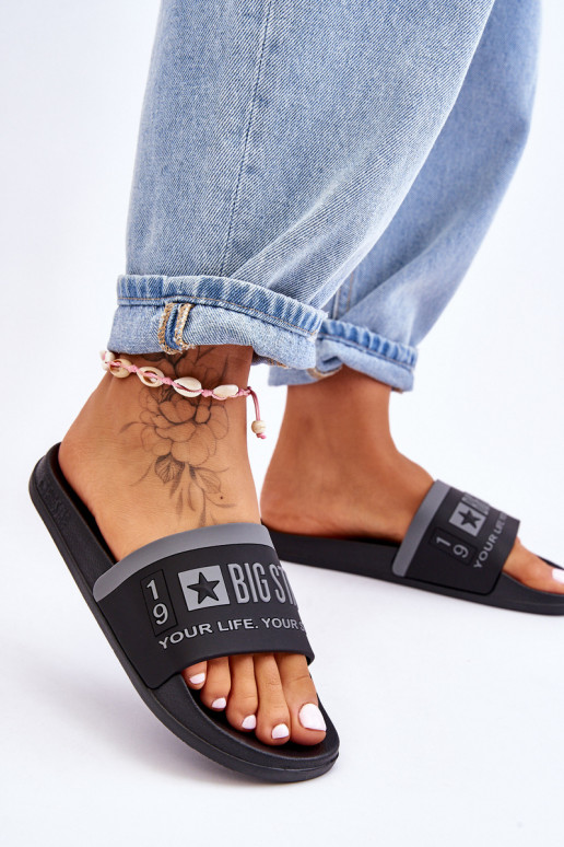 Leichte Hausschuhe Big Star LL274732 schwarz