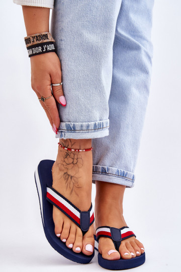 Hausschuhe mit Plateau Big Star LL274779 dunkelblau 2