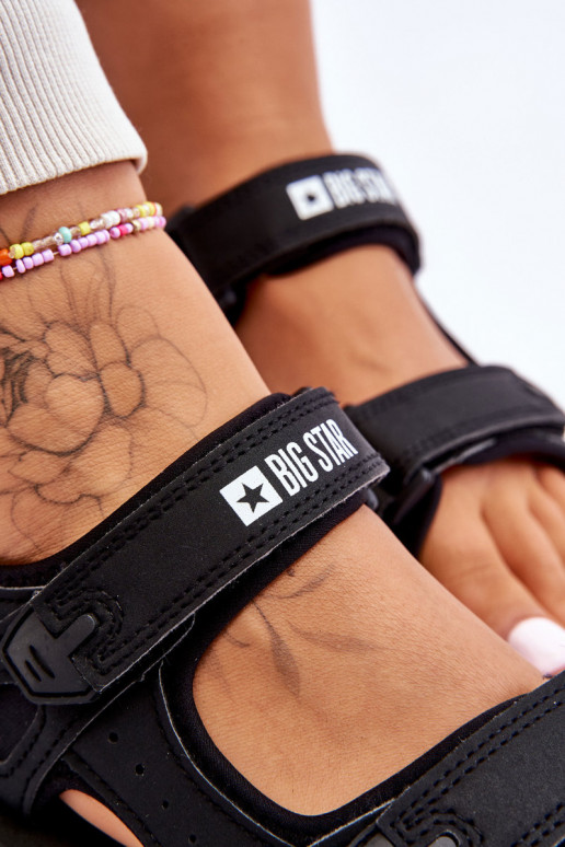 Sportliche Sandalen mit Plateau Big Star LL274789 in schwarzer Farbe Sportliche Sandalen mit Plateau Big Star LL274789 in schwarzer Farbe