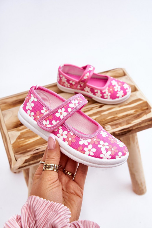 Kinderballerinas mit Blumenmuster in der Farbe Rosa Noah Kinderballerinas mit Blumenmuster in der Farbe Rosa Noah