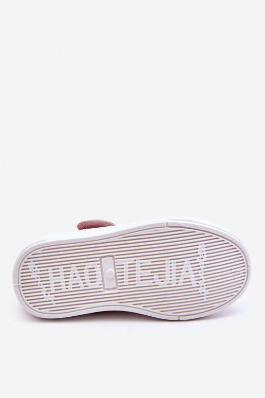 Kinderballerinas mit Klebeverschlüssen in der rosa Farbe Selah