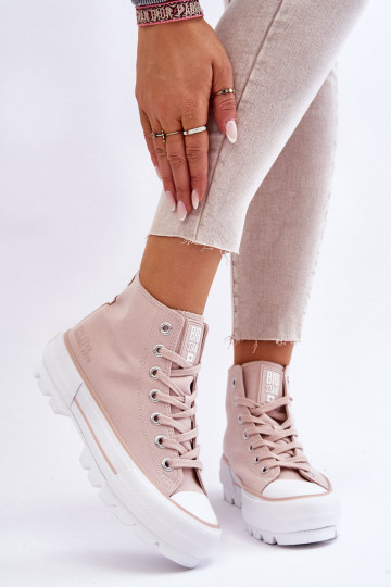 Freizeitschuhe mit Plateau Big Star LL274157 Nude 2