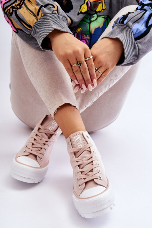 Freizeitschuhe mit Plateau Big Star LL274157 Nude Freizeitschuhe mit Plateau Big Star LL274157 Nude