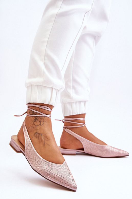 Ballerinas mit Bändern und Nieten beige Mavis Ballerinas mit Bändern und Nieten beige Mavis