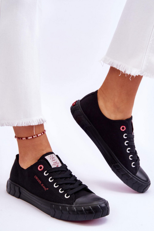 Klassisches Modell Damenschuhe Cross Jeans LL2R4051 schwarze Farbe Klassisches Modell Damenschuhe Cross Jeans LL2R4051 schwarze Farbe