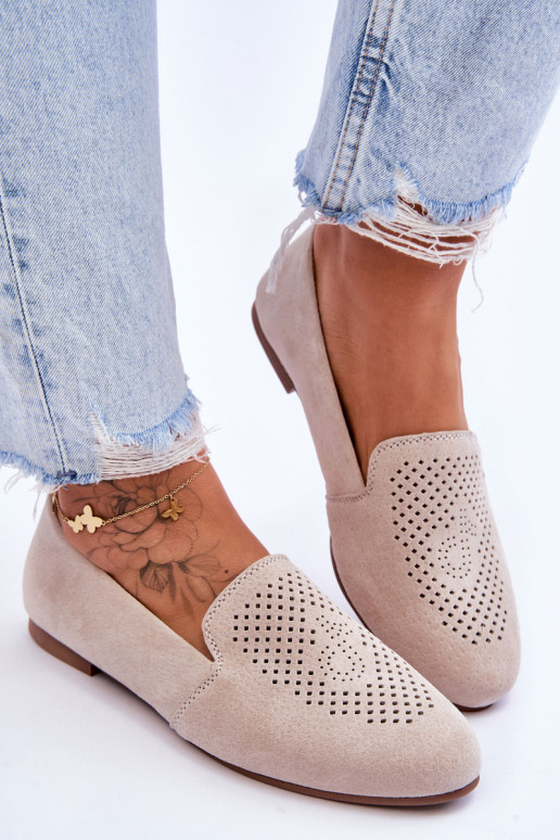 aus Wildleder Mokassins beige Giovana