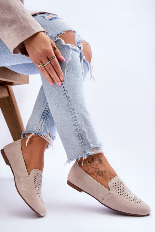 aus Wildleder Mokassins beige Giovana