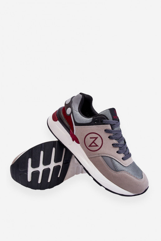 Stephen grau-schwarze Sportschuhe mit Schnürsenkeln