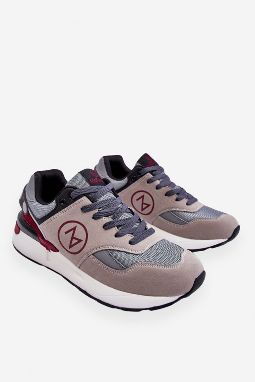 Stephen grau-schwarze Sportschuhe mit Schnürsenkeln